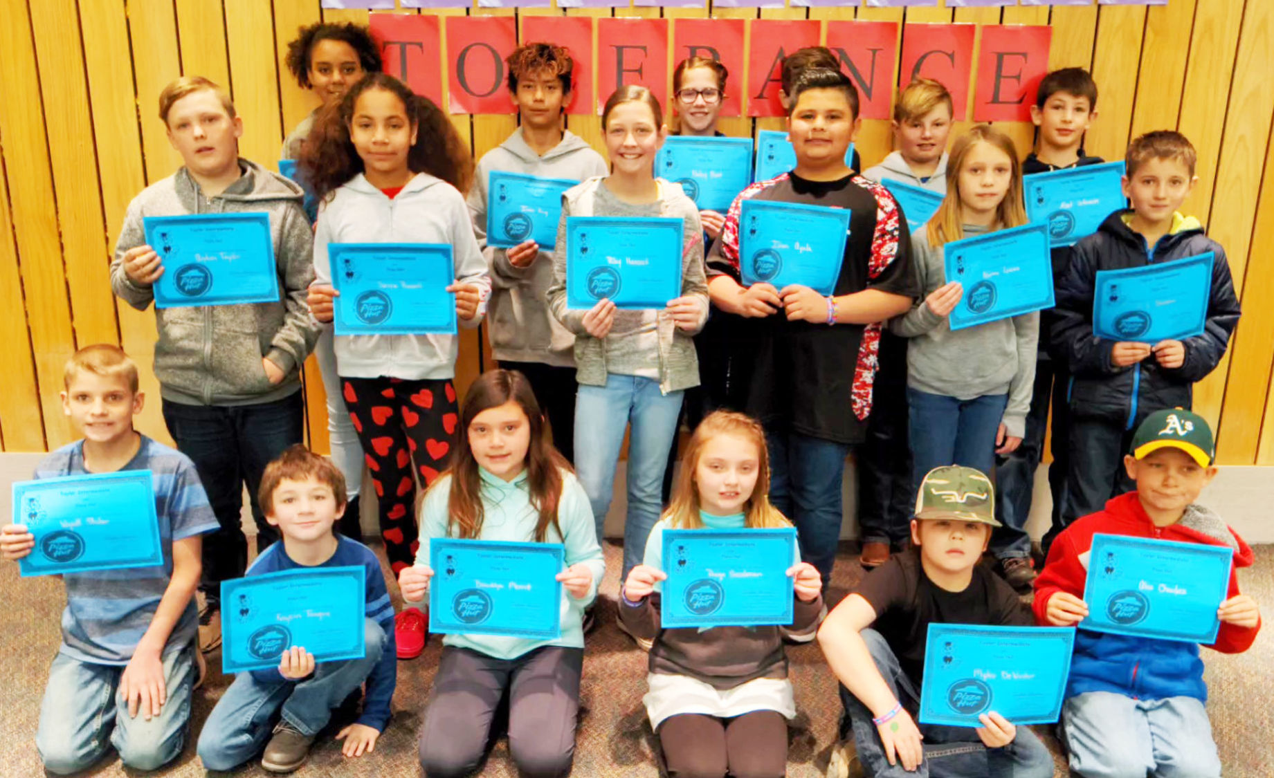 Taylor Intermediate January students of the month
